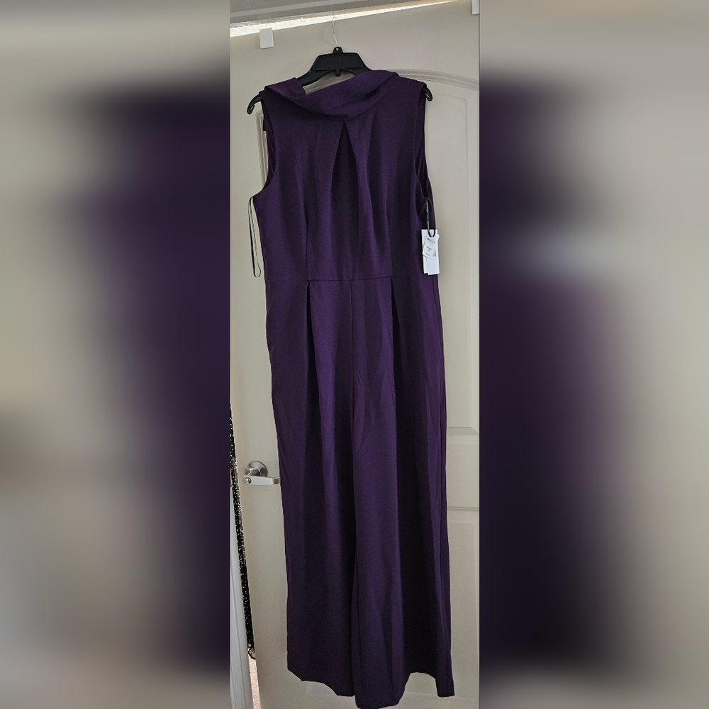 Purple jumpsuit,  wide leg, Julia Jordan